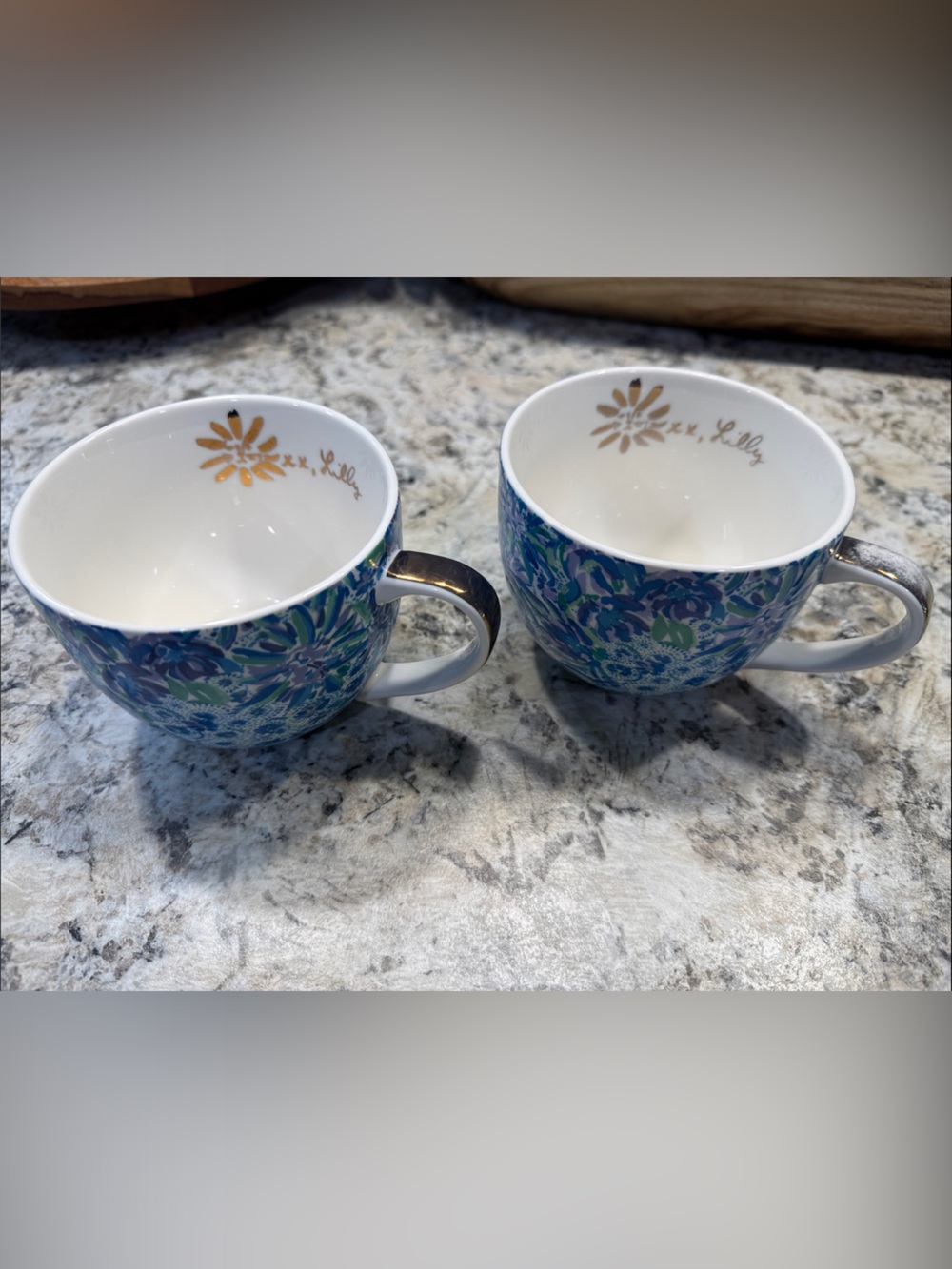 Lily Pulitzer Teacups- Pair